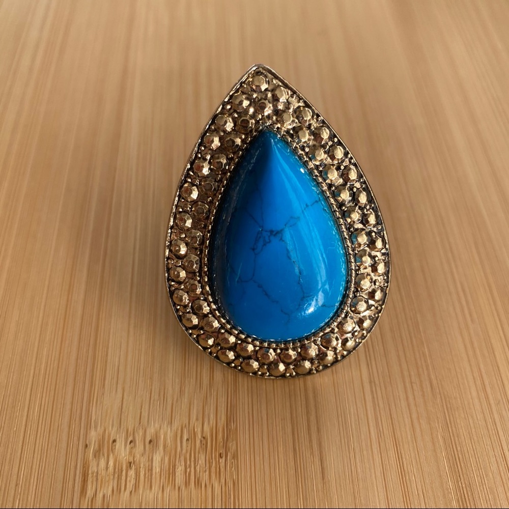 SAMANTHA WILLS Bohemian Bardot Ring Blue Stone